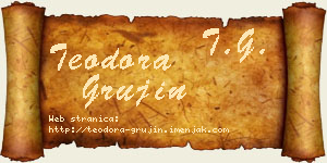 Teodora Grujin vizit kartica